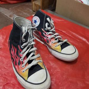 CONVERSE BLU CON FIAMMA n.38